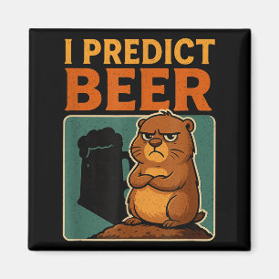 Imán Día de la marmota predigo cerveza gruñón Marmota H