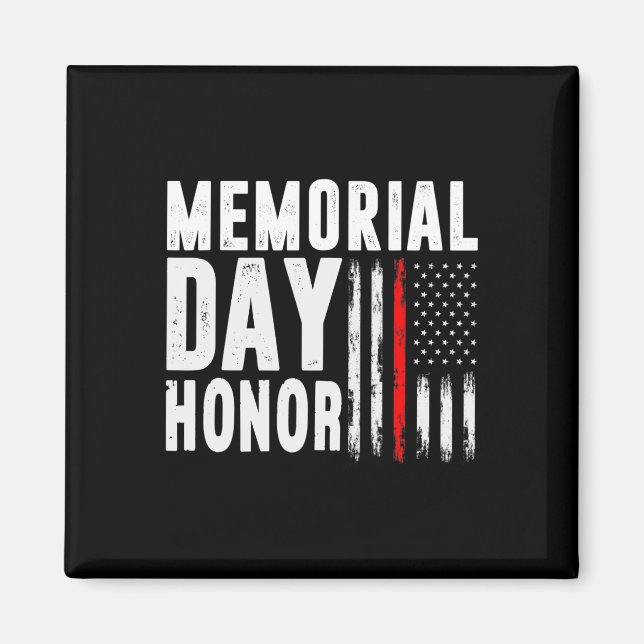 Imán Día De La Memoria Honra A Los Que Sirvieron Y Sacr (Frente)