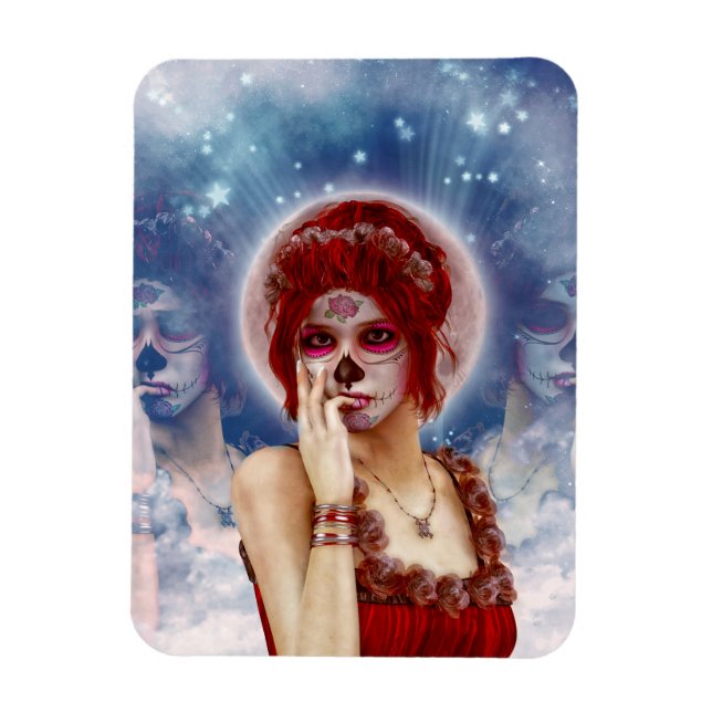 Imán Día de la Muerte del Azúcar (Vertical)