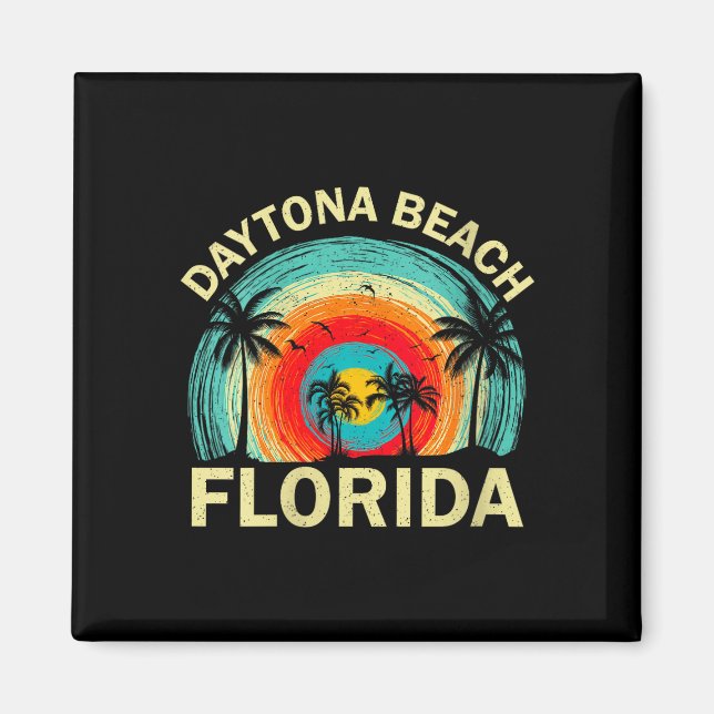 Imán Día de la mujer playa daytona florida verano retro (Frente)