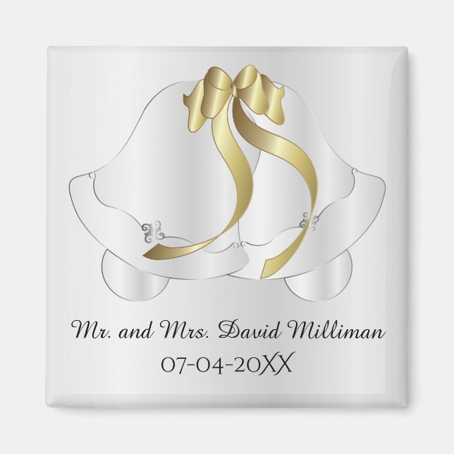 Imán Día de la novia / Groom Keepsake Magnet (Frente)