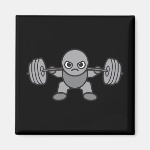 Imán Día de la Pierna - Plaza - Kawaii Weightlifter