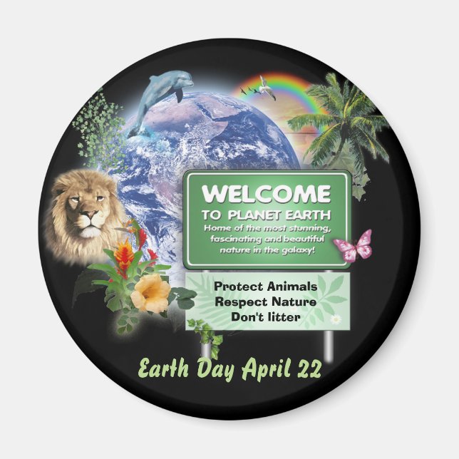 Imán Día de la Tierra (Frente)