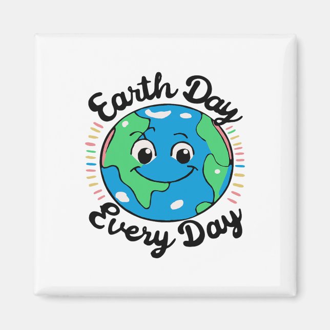 Imán Día de la Tierra Cada Protección Ambiental (Frente)