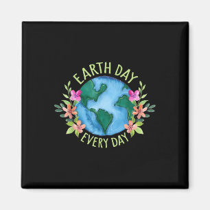 Imán Día de la Tierra Mujeres Camisas Retro Medioambien