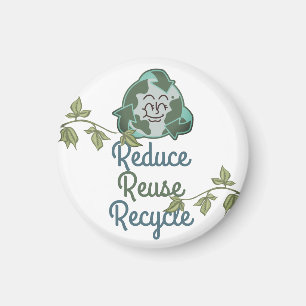 Imán día de la tierra, reducir reciclar, amar la tierra
