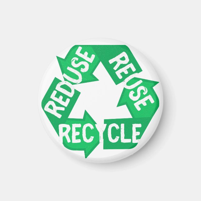 Imán Día de la Tierra Reducir Reutilización Reciclar Lo (Frente)