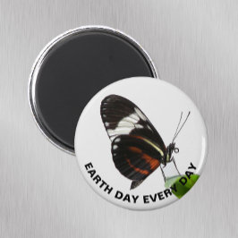 Imán Día de la Tierra todos los días foto de mariposa l