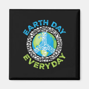 Imán Día de la Tierra Todos los Días Paz Tierra Animale