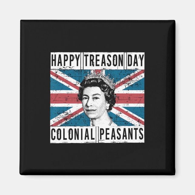 Imán Día De La Traición Británica 4 De Julio (Frente)