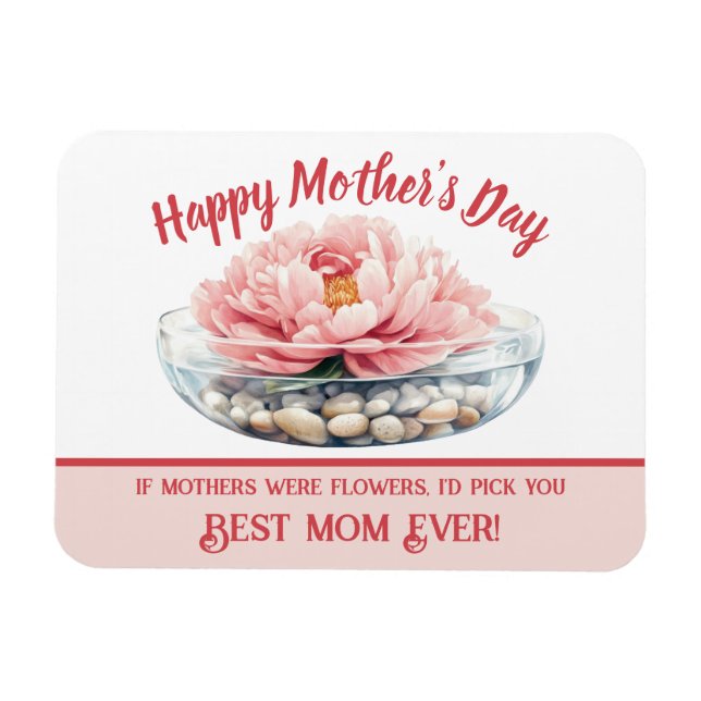 Imán Día de las madres de los peones rosados (Horizontal)