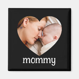 Imán día de las madres foto de corazón lindo