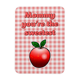 Imán Día de las Madres Manzana Roja Más Dulce
