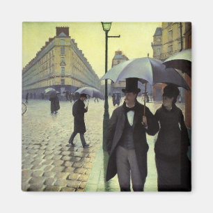 Imán Día de lluvias en la calle de París por Gustave Ca