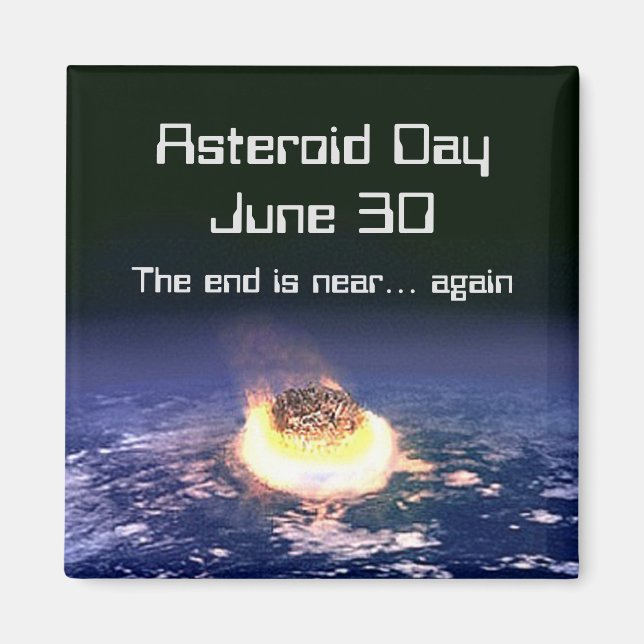 Imán Día de los Asteroides 30 de junio (Frente)