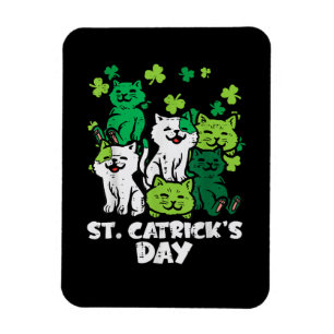 Imán Día de los Gatos de San Patricios Catricks Gatos d
