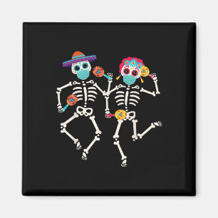 Imán Día De Los Muertos Día De Los Muertos Calavera Bai