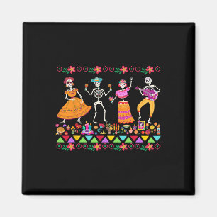 Imán Día de los Muertos Esqueleto Mexicano