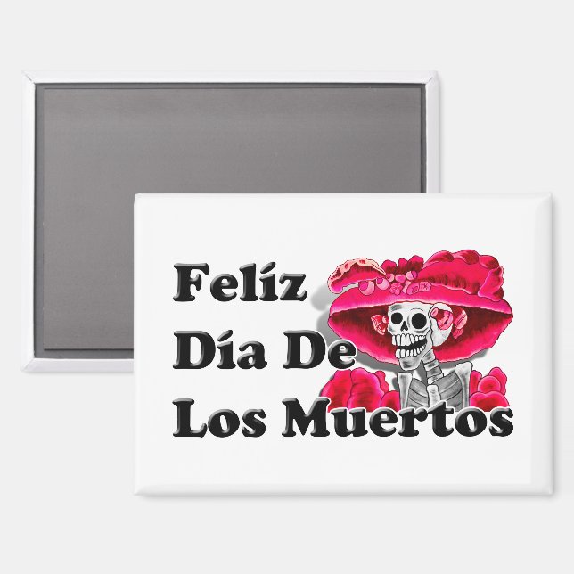 Imán Dia De Los Muertos (La Catrina) (Anverso/Reverso)