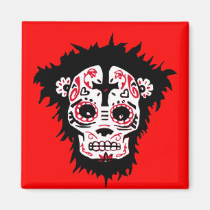 Imán dia de los muertos monkey