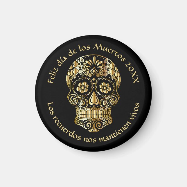 Imán Día de los muertos - Personalizar Añadir nombre y  (Frente)