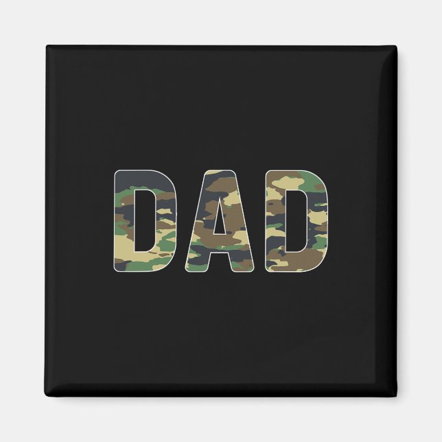 Imán Día de los Padres de Camouflage Dad (Frente)