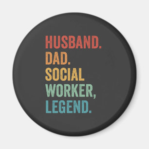 Imán Día de los padres de la leyenda del trabajador soc
