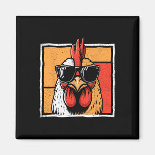 Imán Día de los Padres de Pollos Agricultores de Gallos