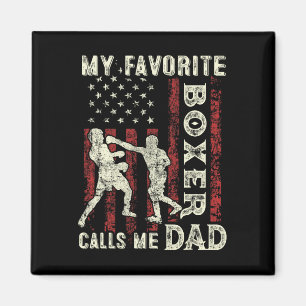 Imán Día De Los Padres, Mi Boxer Favorito Me Llama Papá