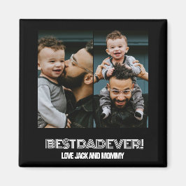 Imán Día de los Padres personalizados Dos Collages de f