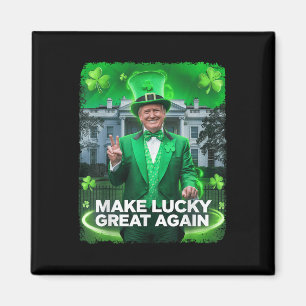 Imán Día de los Patrocinadores Trump Gorra Leprechaun
