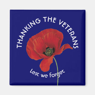 Imán Día de los Veteranos GRACIAS Día de Recuerdo
