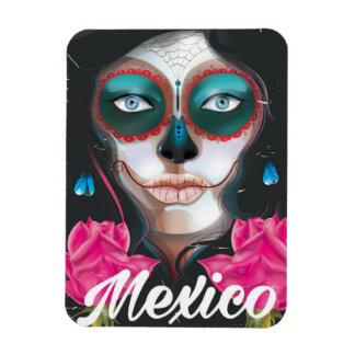 Imán Día de México del muerto poster de vacaciones