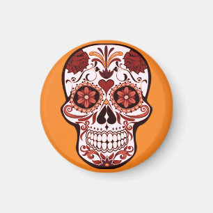 Imán Día de Muertos Arte de Azúcar Floral Calavera Nara