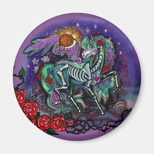 Imán Día de Muertos Horse (Frente)