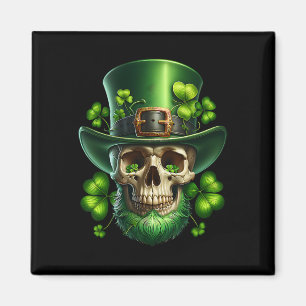 Imán Día de Muertos Saint Patrick Azúcar Cráneo Irlandé
