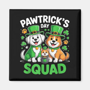 Imán Día de Pawtricks Squad Perro Amante de San Patrici