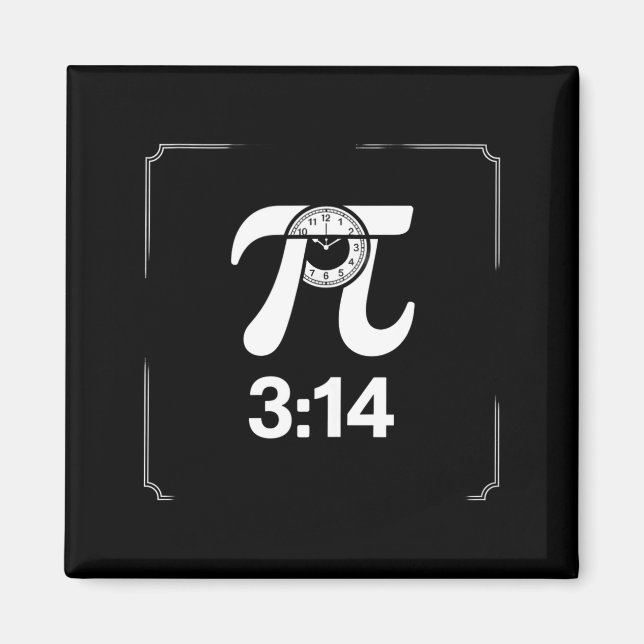 Imán Día de Pi 14 de marzo Regalo divertido de comida p (Frente)
