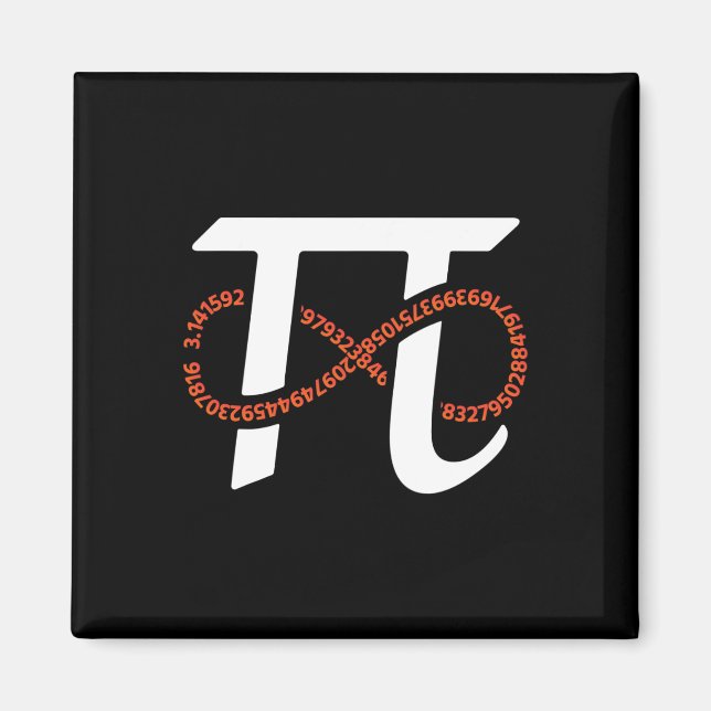 Imán Dia De Pi Diez Divertido Números Infinity Geek Ner (Frente)