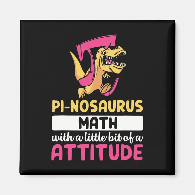 Imán Día de Pi Matemáticas Dinosaurio Dino Pi  (Frente)