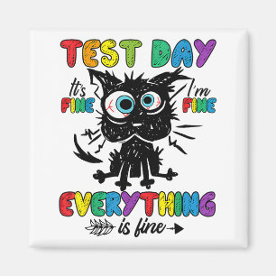 Imán Día de prueba de gatos está bien, estoy bien, todo