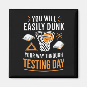 Imán Día de prueba divertido profesor Sketll Dunk día d