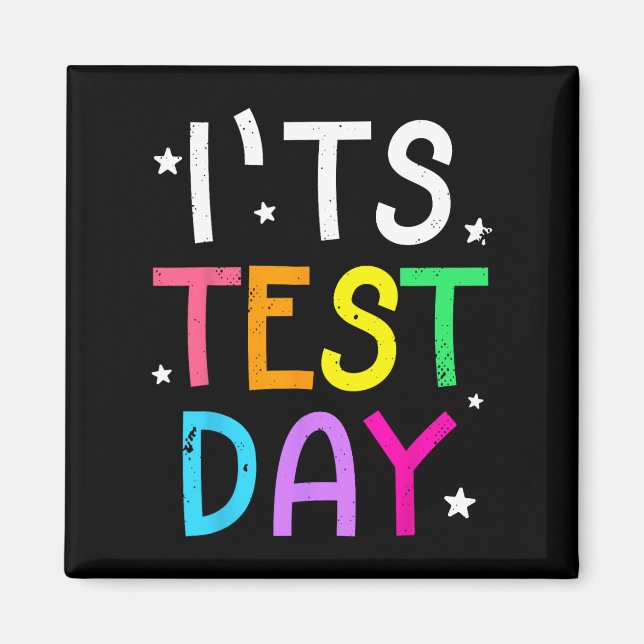Imán Día de prueba para el profesor es divertido el día (Frente)