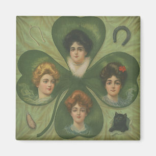 Imán Día de San Patricio Arte Vintage de la Señora Suer