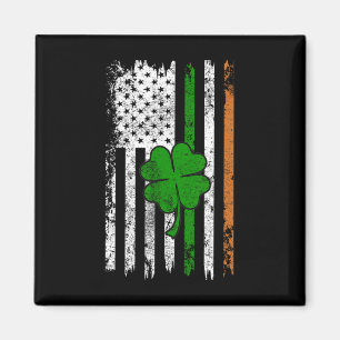 Imán Día de San Patricio Bandera Americana Irlandesa Re