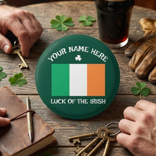 Imán Día de San Patricio Bandera de Irlanda Nombre Pers