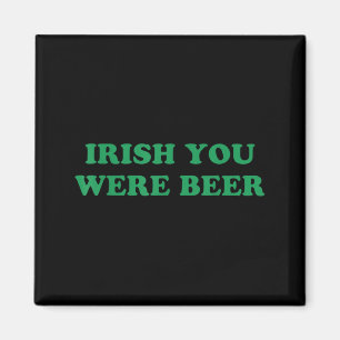 Imán Día de San Patricio bebiendo cerveza divertida irl