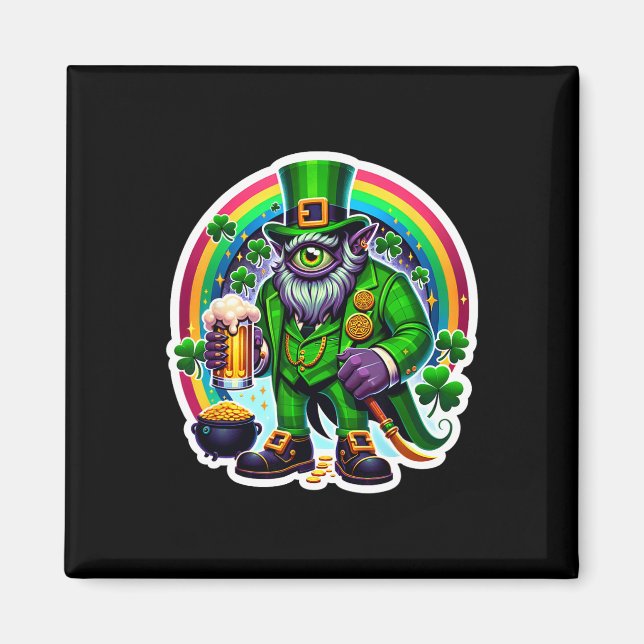 Imán Día de San Patricio Bylor del Ojo Malvado Demonio  (Frente)