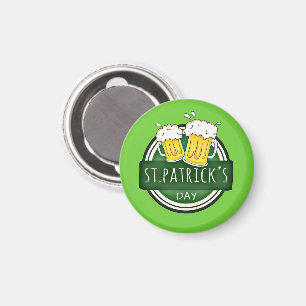 Imán Día de San Patricio, Cerveza Mugs, Verde Irlandés