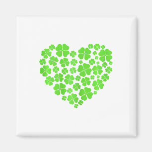 Imán Día de San Patricio Corazones Trébol de Cuatro Hoj